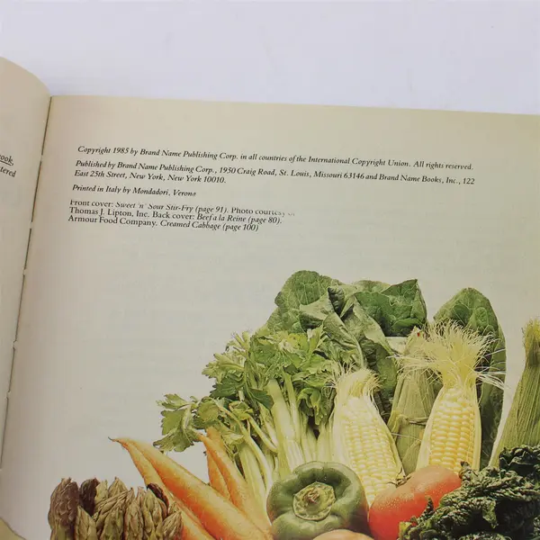 Famous Brands Great Vegetable Dishes Vol 3 1985 Hardcover Book