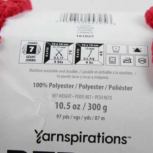 Yarnspirations Bernat Blanket EXTRA Crimson Jumbo (7) - 97yds 10.5oz/300g