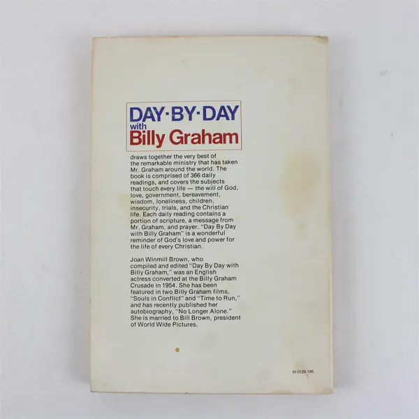 Day By Day With Billy Graham 1976 Paperback Book Good Pre-Owned