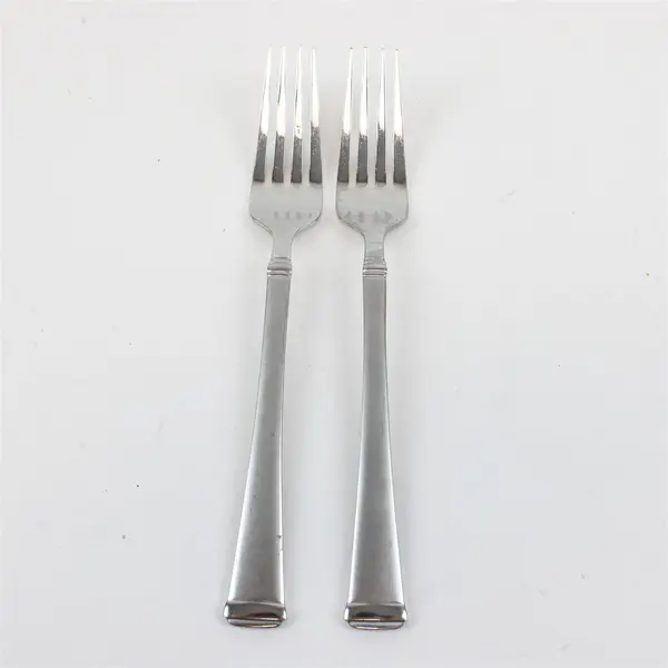 Lot of 2 Mikasa Harmony Frost Stainless Steel Dinner Forks 8.25"
