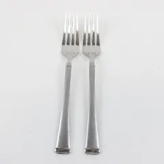 Lot of 2 Mikasa Harmony Frost Stainless Steel Dinner Forks 8.25"