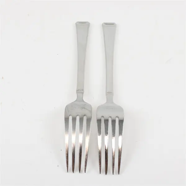 Lot of 2 Mikasa Harmony Frost Stainless Steel Dinner Forks 8.25"