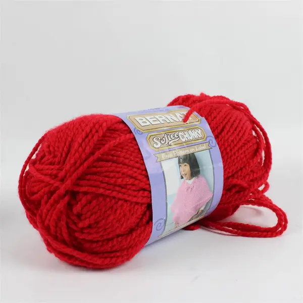 Lot of 3 Vintage Bernat Yarn Lot - Softee Baby, Softee Chunky, and Satin 