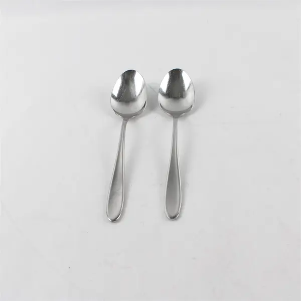 Lot of 2 WMF Flatware Artisan Stainless Steel Oval Soup Spoons 7.5"
