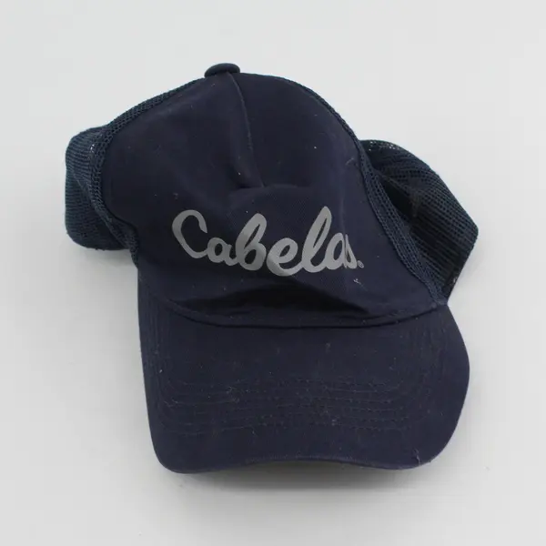  Cabela's Hat Cap Snap Back Youth One Size Blue Mesh Trucker Outdoor Logo