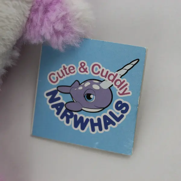 Applause Narwhal Plush Lavender Soft Cuddly Stuffed Animal 9.5"