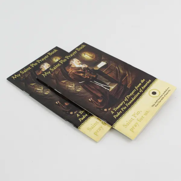 Lot Of 2 My Saint Pio Prayer Books Touched Relic Cloth on Cover Paperback