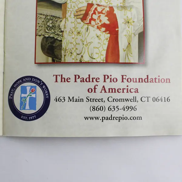 Lot Of 2 My Saint Pio Prayer Books Touched Relic Cloth on Cover Paperback