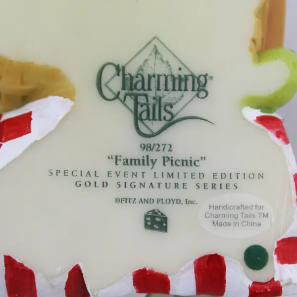 Fitz & Floyd Charming Tails Family Picnic LE Figurine 98/272