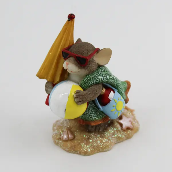 2000 Fitz & Floyd Charming Tails  Headin' For The Beach Resin Figurine 83/107