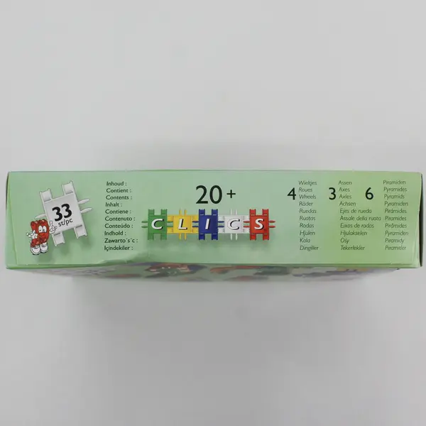 CLICS Toys Building Blocks Lot 27 Pieces Used Loose with Box