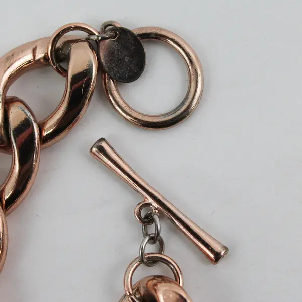 Lovisa Rose Gold Copper Tone Chain Link Toggle Bracelet Signed 8in