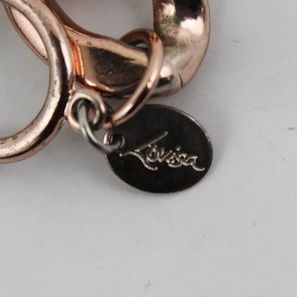 Lovisa Rose Gold Copper Tone Chain Link Toggle Bracelet Signed 8in