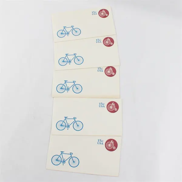Lot Of 5 Bicycling 15c Stamp Covers U597 1980