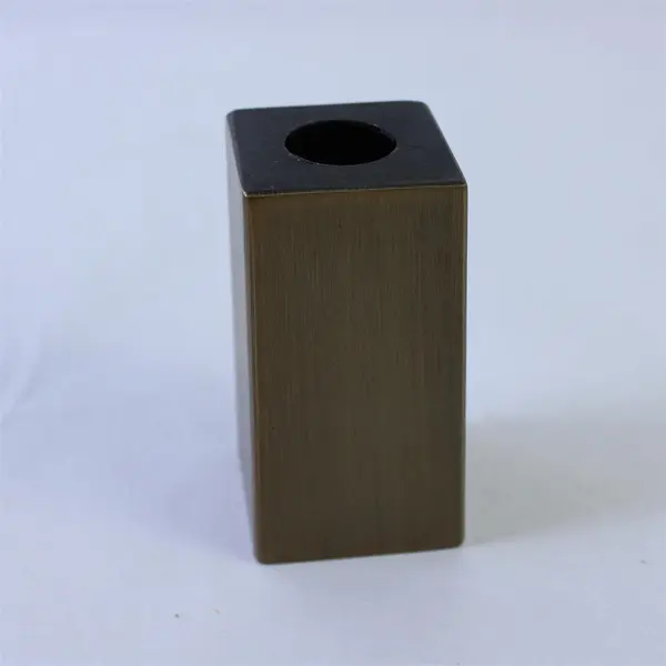 Set of 4 Metal Bronzed Look Furniture Leg Sleeves Covers