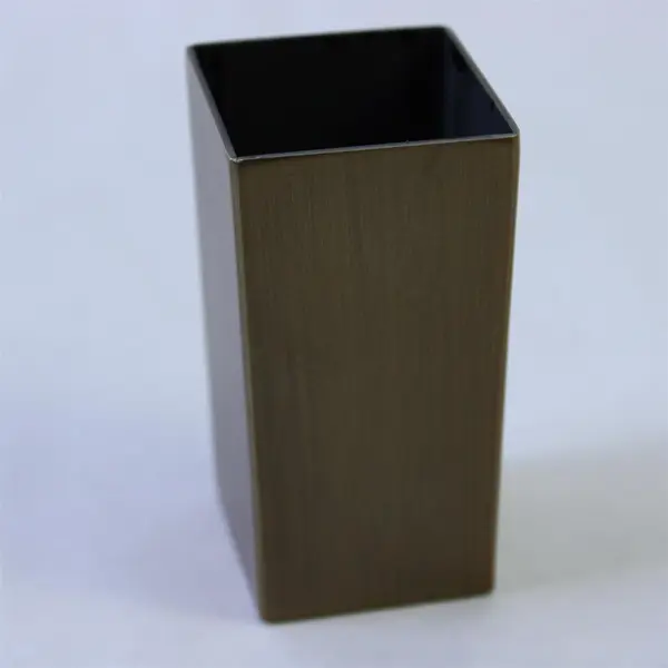 Set of 4 Metal Bronzed Look Furniture Leg Sleeves Covers