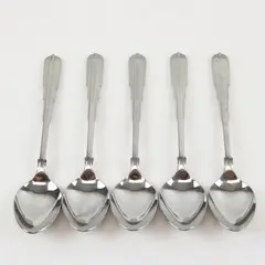 Lot of  5 Reed and Barton Teaspoons Odessa Pattern 18/8 Stainless Steel
