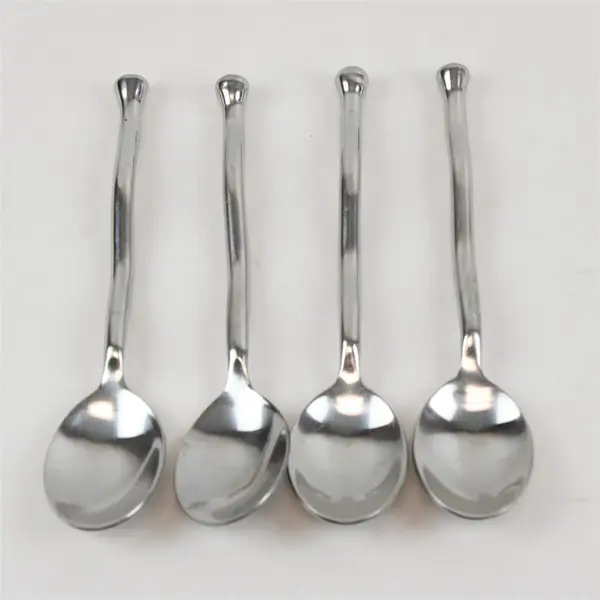 Lot of 4 Gibson Polished Contour Teaspoons