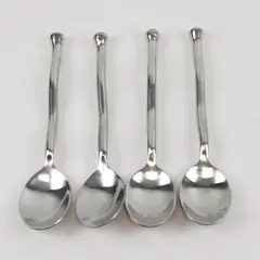 Lot of 4 Gibson Polished Contour Teaspoons