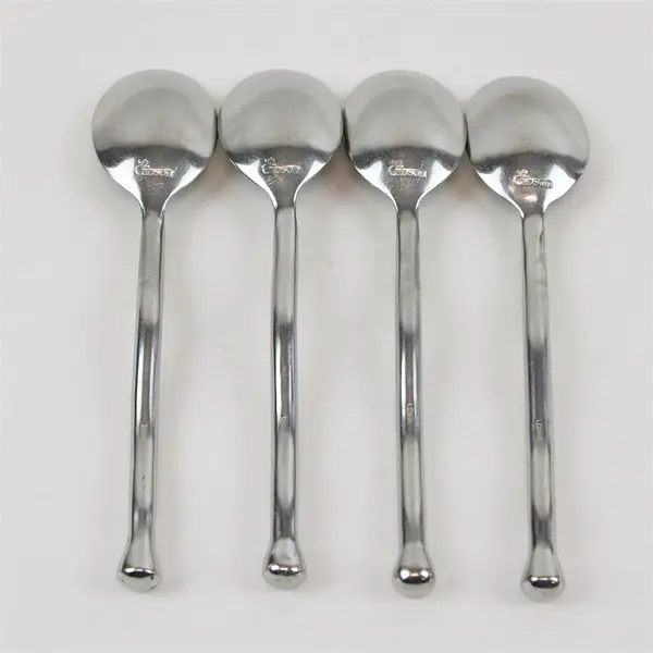 Lot of 4 Gibson Polished Contour Teaspoons
