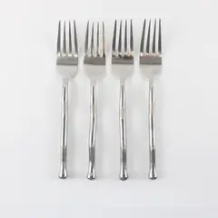 Four Gibson Polished Contour Dinner Forks