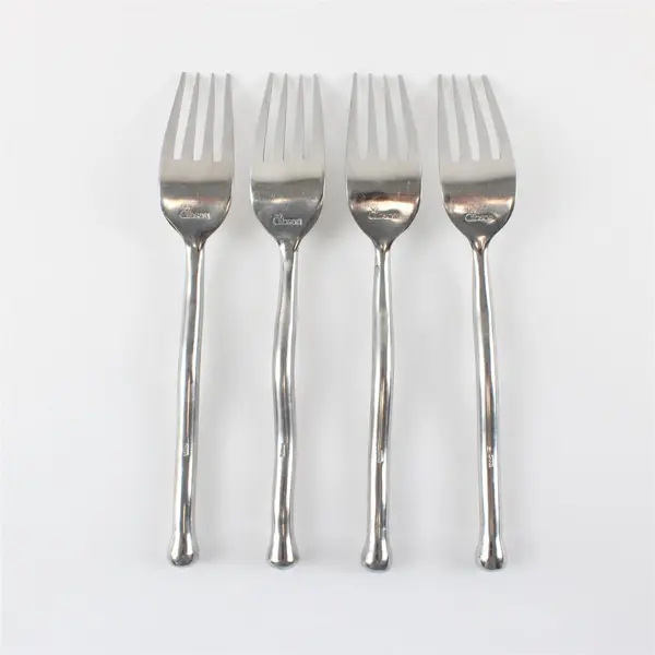 Four Gibson Polished Contour Dinner Forks