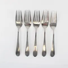 Lot of Five 18/8 Stainless Salad Forks from International in the Pattern INS647