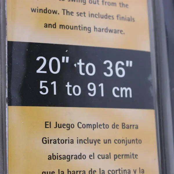 Umbra Matt Black Complete Adjustable Swing Rod Set of 2 20-36in 51-91cm