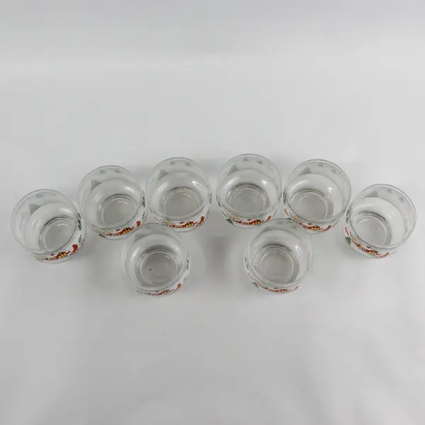 Sango Silent Night Old Fashioned Glasses Set of 7 8 Oz Christmas