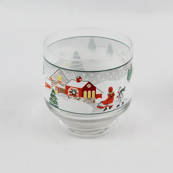 Sango Silent Night Old Fashioned Glasses Set of 7 8 Oz Christmas