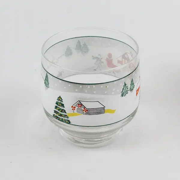 Sango Silent Night Old Fashioned Glasses Set of 7 8 Oz Christmas