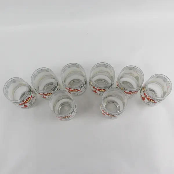 Set of 8 Sango Silent Night Glass Tumblers ~ 14 oz 