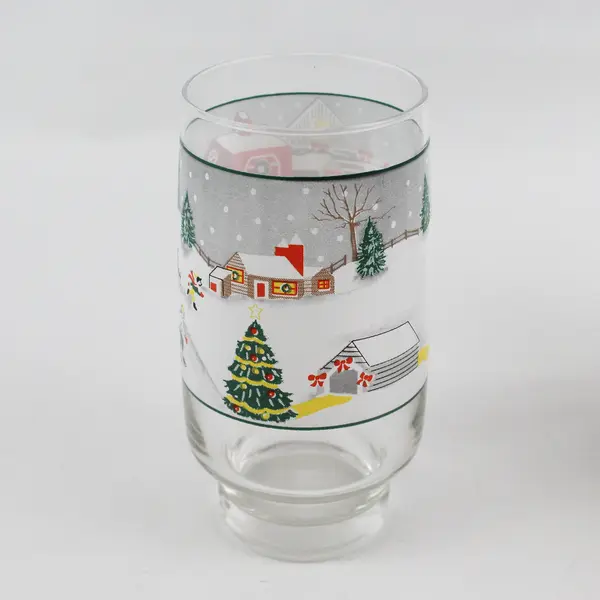 Set of 8 Sango Silent Night Glass Tumblers ~ 14 oz 