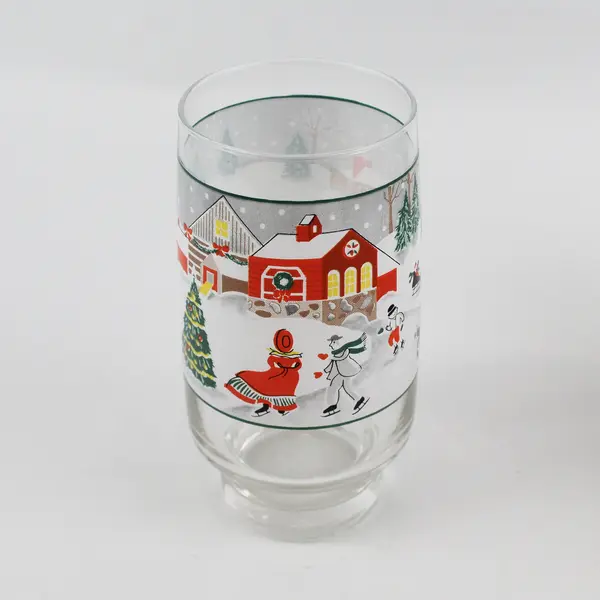 Set of 8 Sango Silent Night Glass Tumblers ~ 14 oz 
