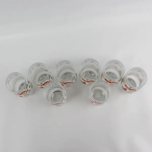 Set of 8 Sango Silent Night Glass Tumblers ~ 10 oz 