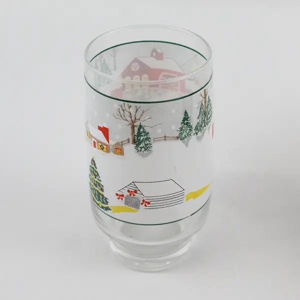 Set of 8 Sango Silent Night Glass Tumblers ~ 10 oz 