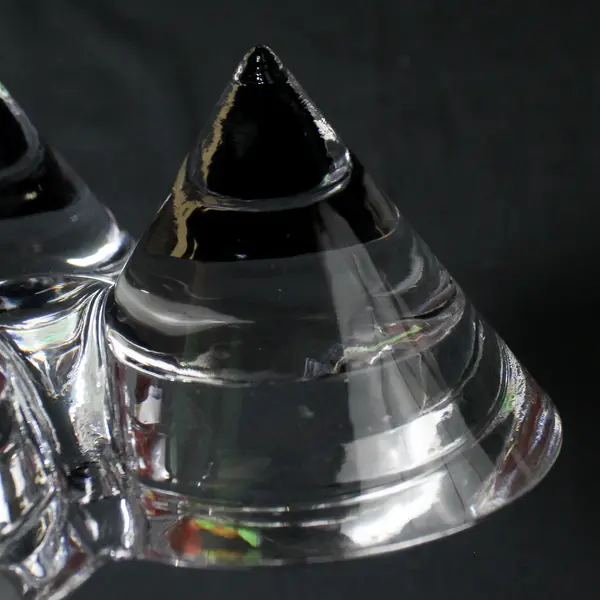 Retired Partylite Diamond Trio Tealight Candle Holder Heavy Glass