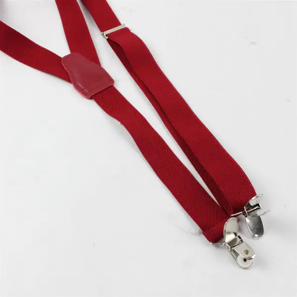 Lot of 4 Men's Suspenders Black Red and Navy