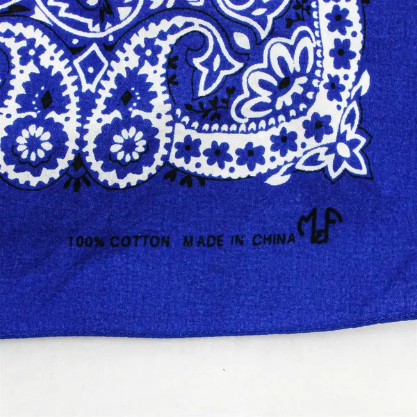 Lot of 2 Red and Blue Paisley Print Bandana 100% Cotton Head Wrap Scarf  