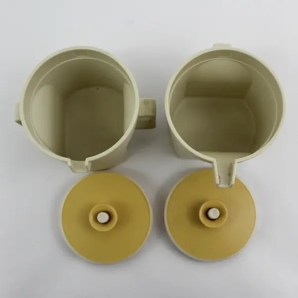 Vtg Tupperware Creamer Sugar Bowl Set 1414-1 1415-7 Lids