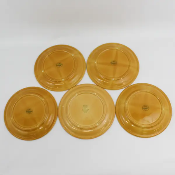 5 Vintage SYRACUSE China Co “Cantina” Saffron Yellow 9” Luncheon Plates