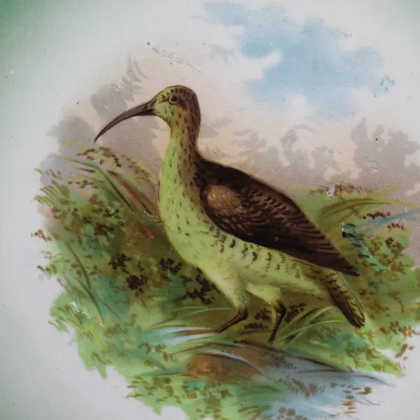 Petrus Regout & Co. Maastricht Curlew Plate 9.5in Antique Porcelain