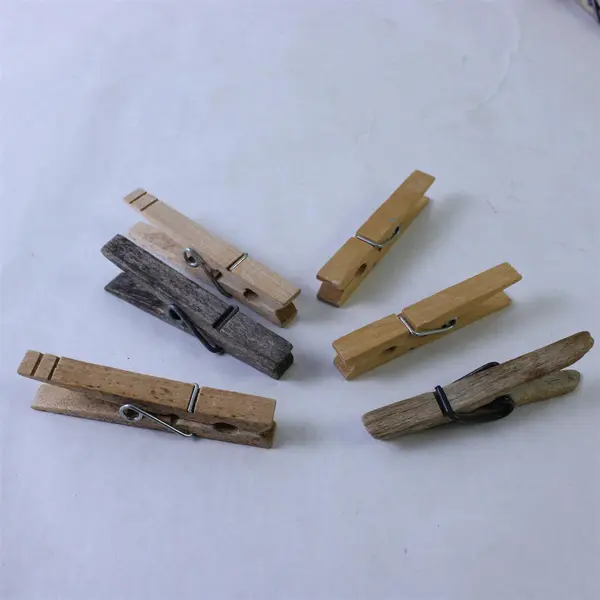 Mixed Lot of 100 Wooden Clothes Pins Primitive Weathered DIY Crafts