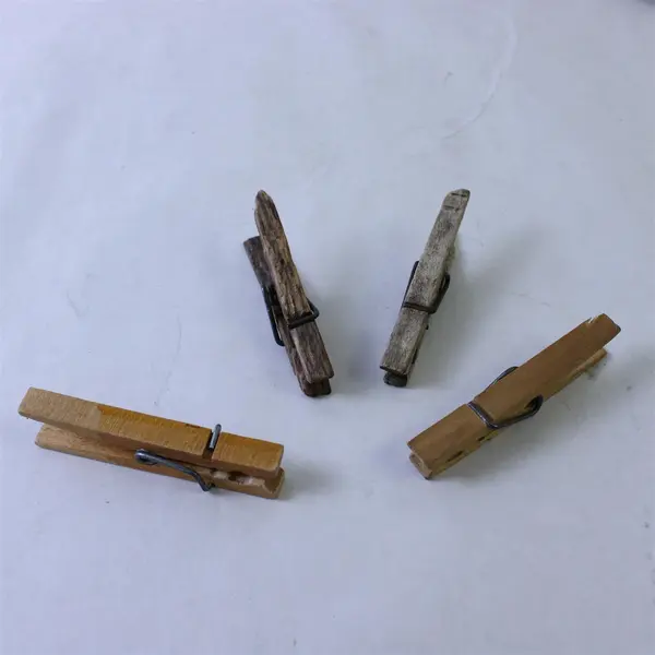 Mixed Lot of 100 Wooden Clothes Pins Primitive Weathered DIY Crafts