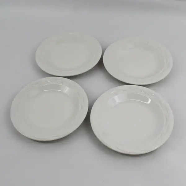 Set of 4 Pfaltzgraff Acadia White  7.25" Salad Plates