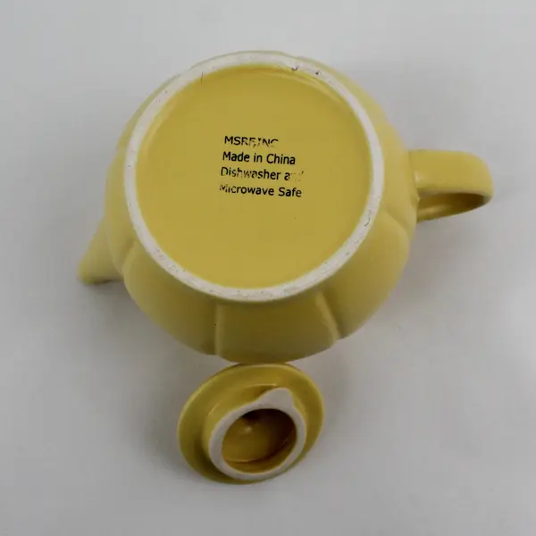 MSRF Inc. Yellow Ceramic Teapot