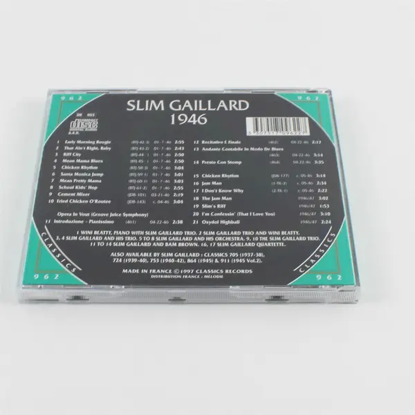 Slim Gaillard 1946 Classics CD