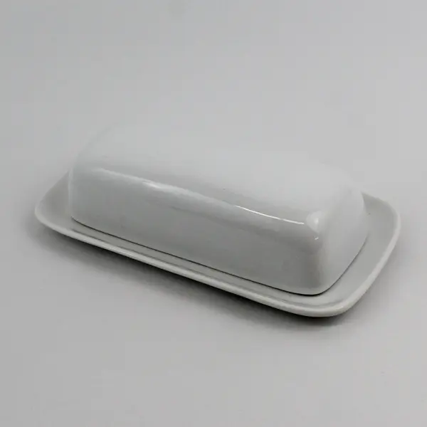 Threshold White Porcelain Rectangular Covered Butter Dish