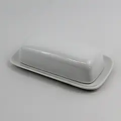 Threshold White Porcelain Rectangular Covered Butter Dish