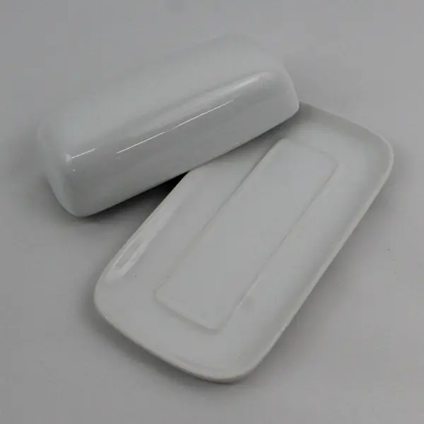 Threshold White Porcelain Rectangular Covered Butter Dish